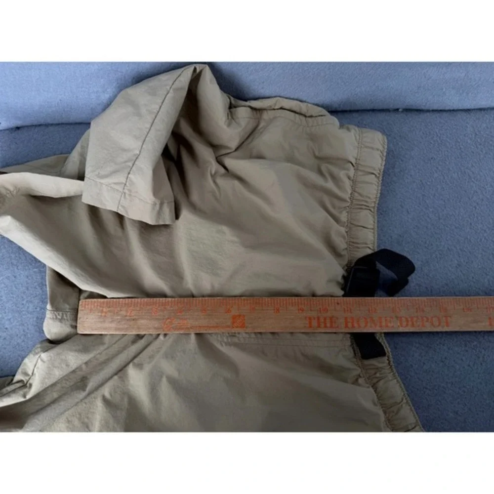 Columbia Shorts Mens L Tan Khaki Water Swim Trunks Mesh‎ Liner Zip Pocket Belted